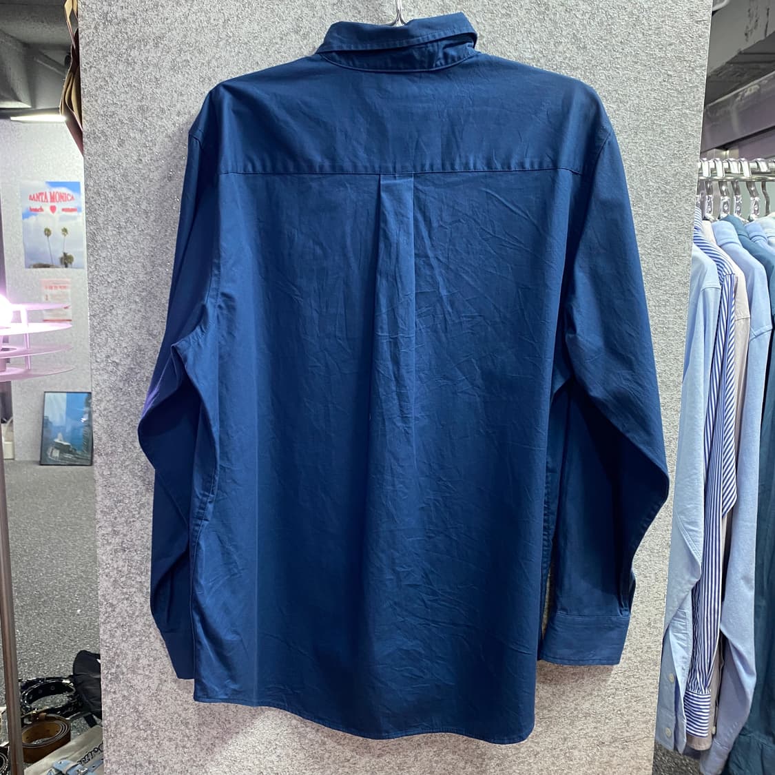 폴로 클래식핏 네이비 솔리드 셔츠 B3641 상품이미지5