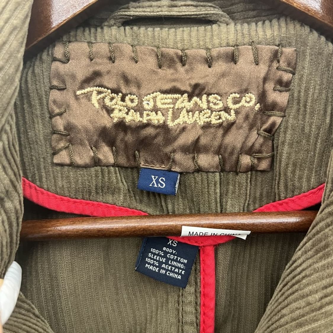 폴로 랄프로렌 코지 캐주얼 코듀로이 딱붙핏 자켓 XS C10946 상품이미지5