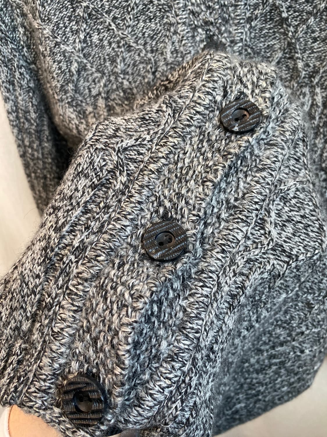 차콜 캐시미어 100% 가디건(M) 상품이미지6