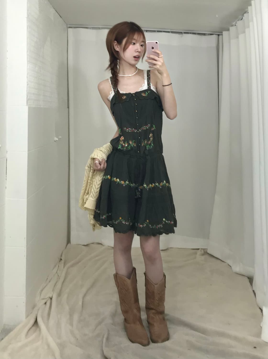 🧚🏻 빈티지 카키 페어리 모리 코디 세트 상품이미지3