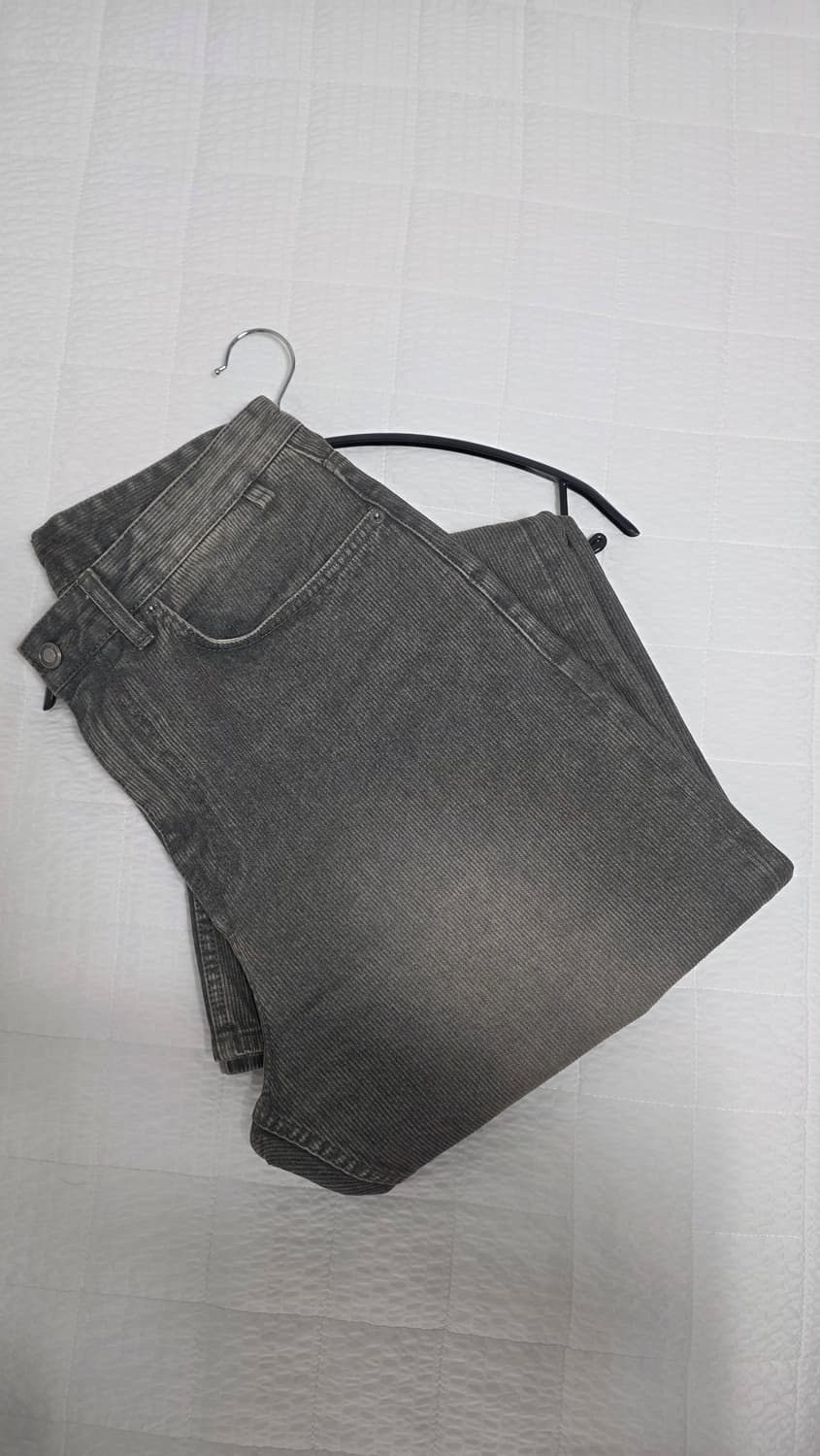 32/32 벨리에 미드와이드 데님팬츠 빈티지웨일카키 상품이미지3