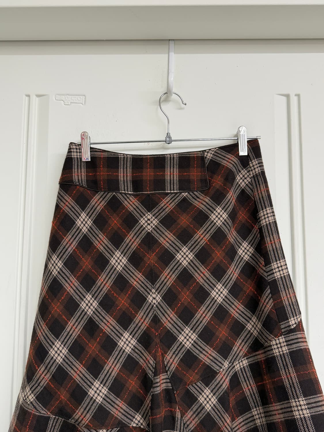 일본빈티지 노바체크 울 언발 미디스커트 상품이미지10