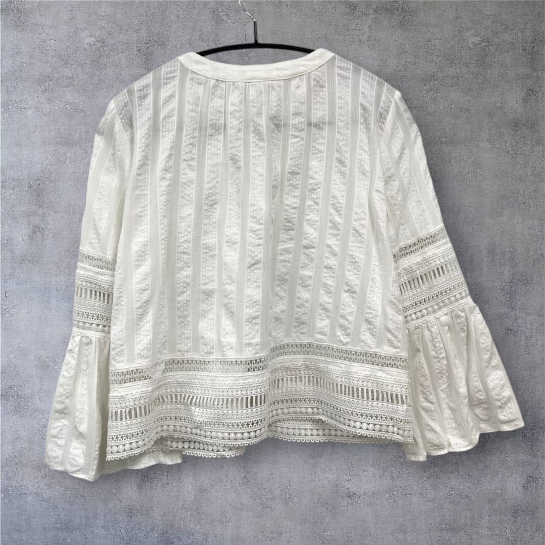 클럽모나코 화이트 보헤미안 레이스 코튼 블라우스 S 상품이미지8