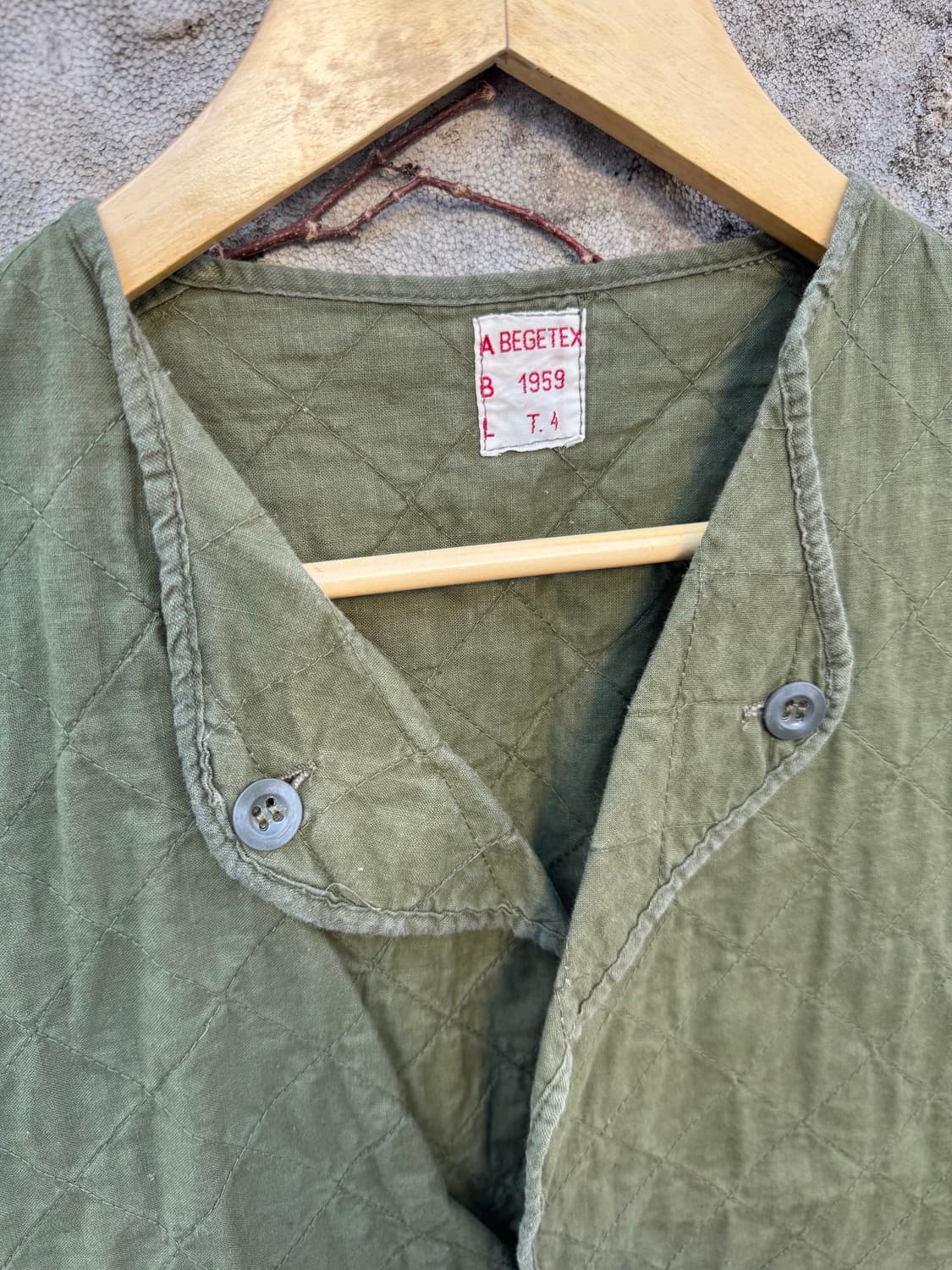 50s 벨기에군 오리지널 퀄팅 베스트 조끼 영국군 미군 상품이미지5