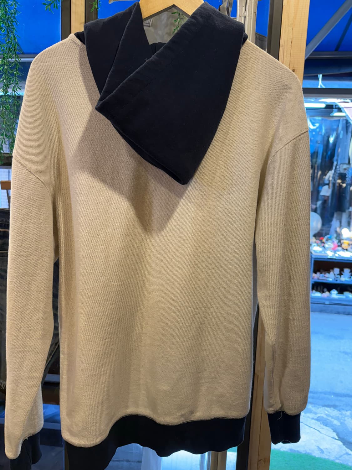 예일 남흰 배색 후드집업 상품이미지4