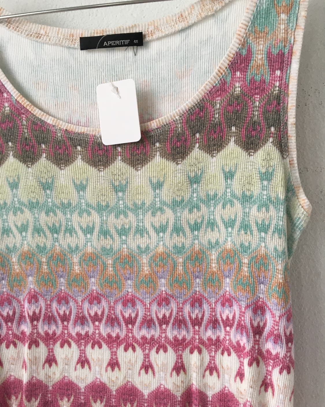 Ornament pattern ribbed sleeveless 상품이미지4