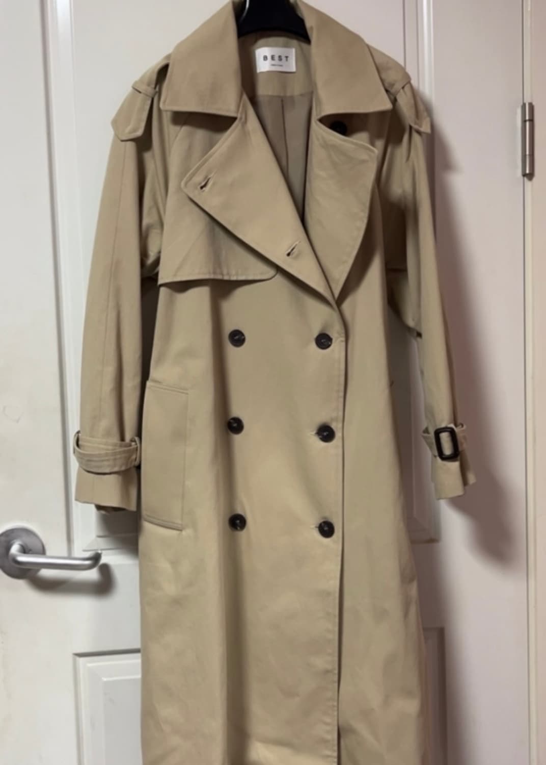 베이지 롱 트렌치 코트 상품이미지4