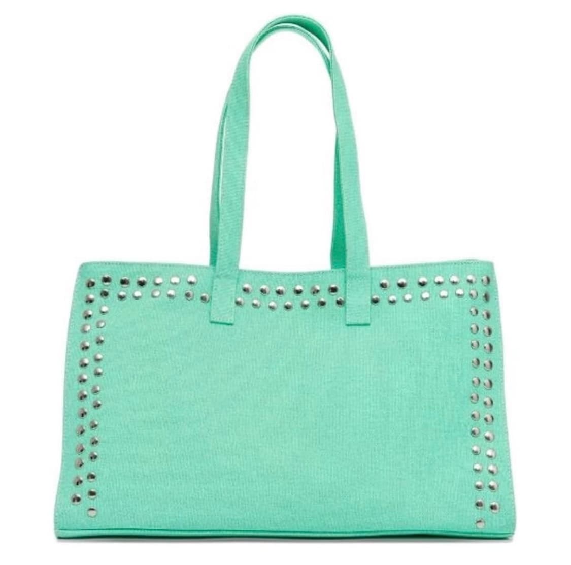 F/ 기마구아스 스터드 미디 쇼퍼백 민트 상품이미지1