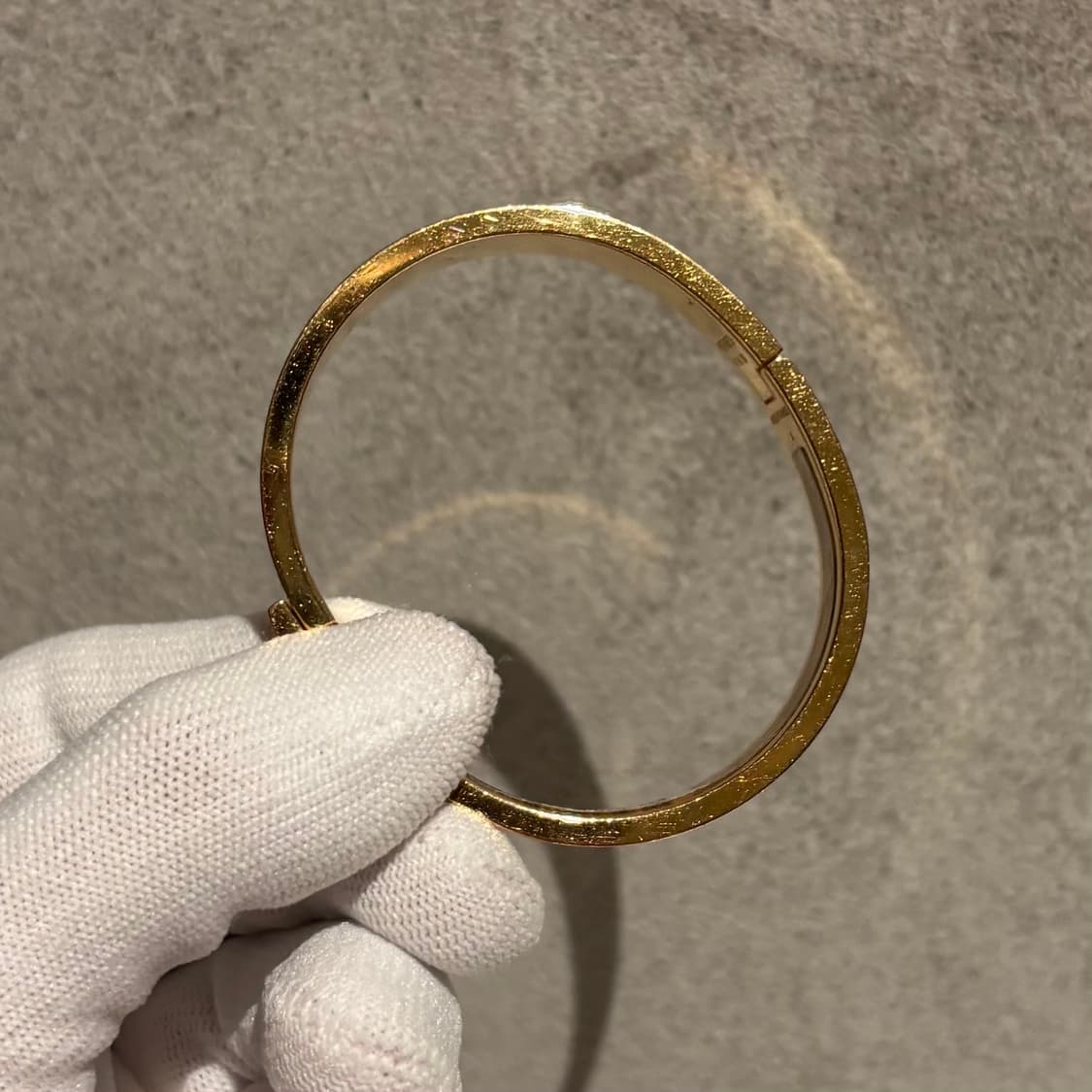 A PM사이즈 에르메스 클릭아슈 팔찌 화이트&골드 상품이미지4