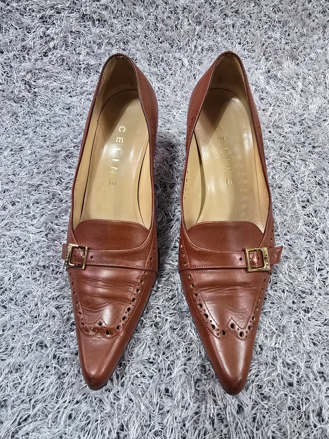 셀린느 빈티지 브라운 펌퍼스 힐 7B 상품이미지3