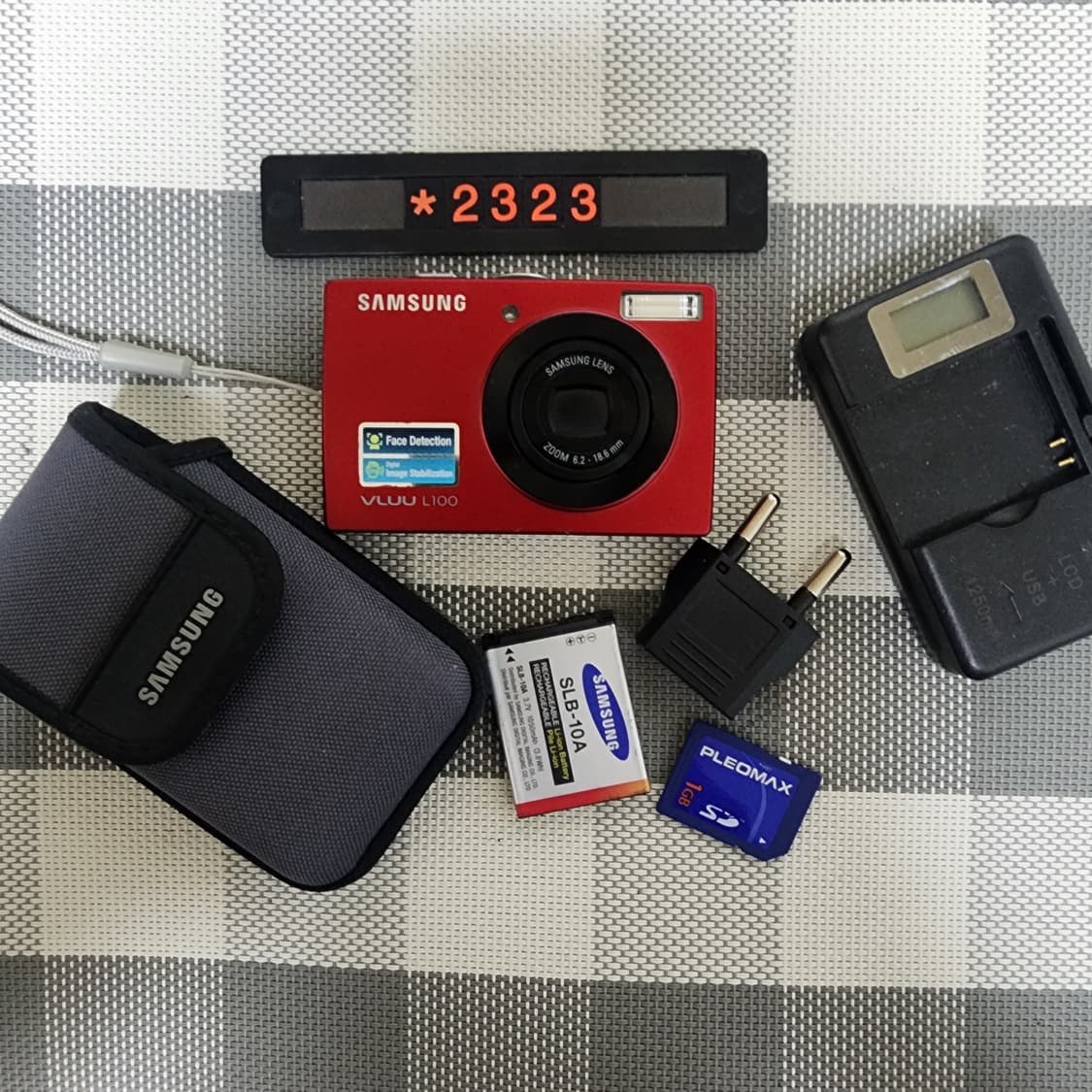 삼성 블루 P 100 디지털카메라 레드바디 상품이미지1