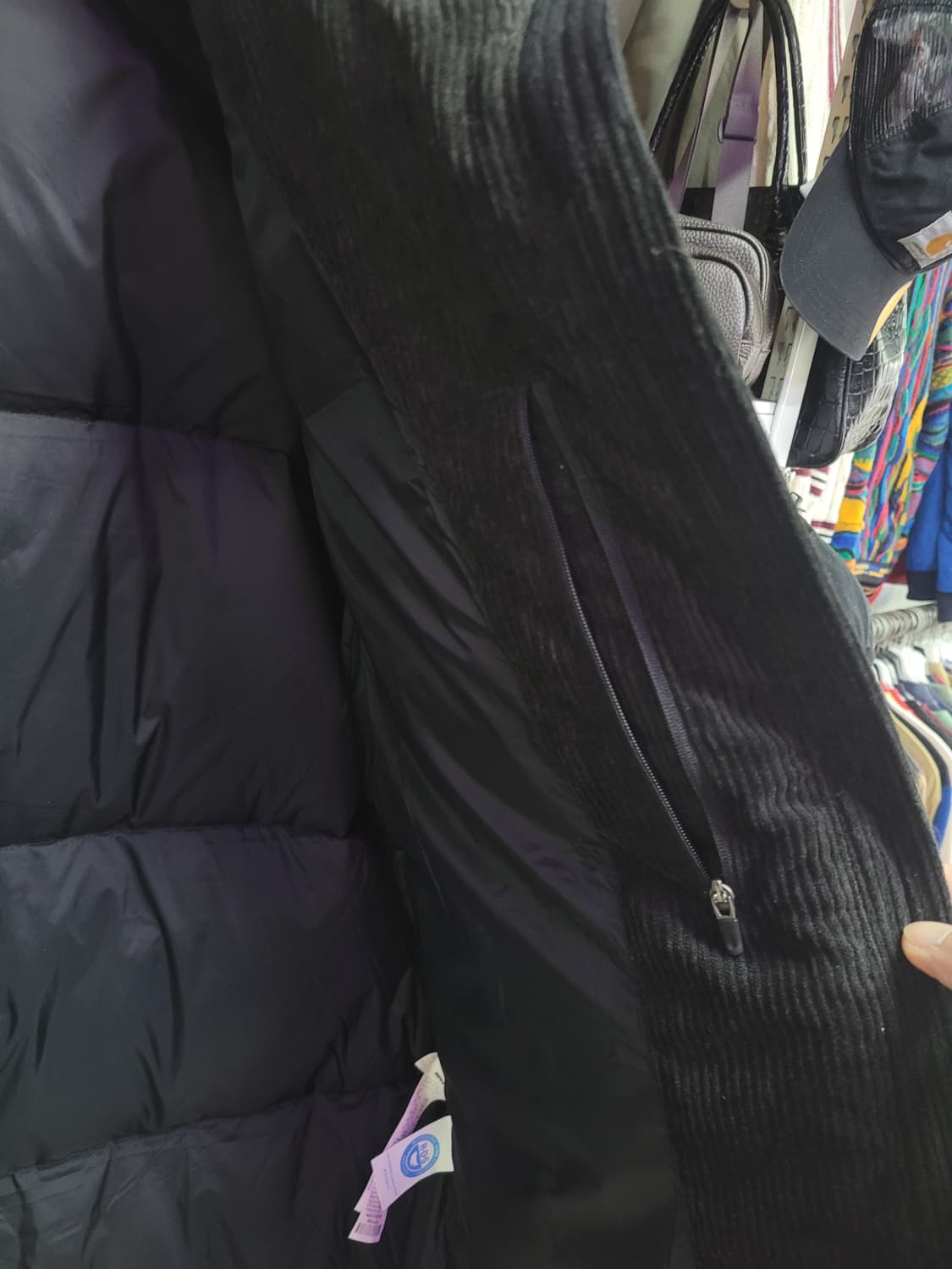 NEPA 네파 코듀로이 블랙 패딩 점퍼 오리털 상품이미지6