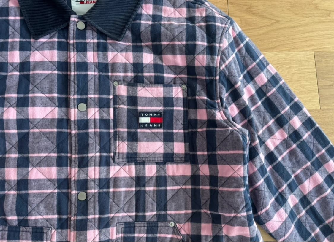 타미진스 오버사이즈 퀼티드 체크 자켓 XXL 상품이미지3