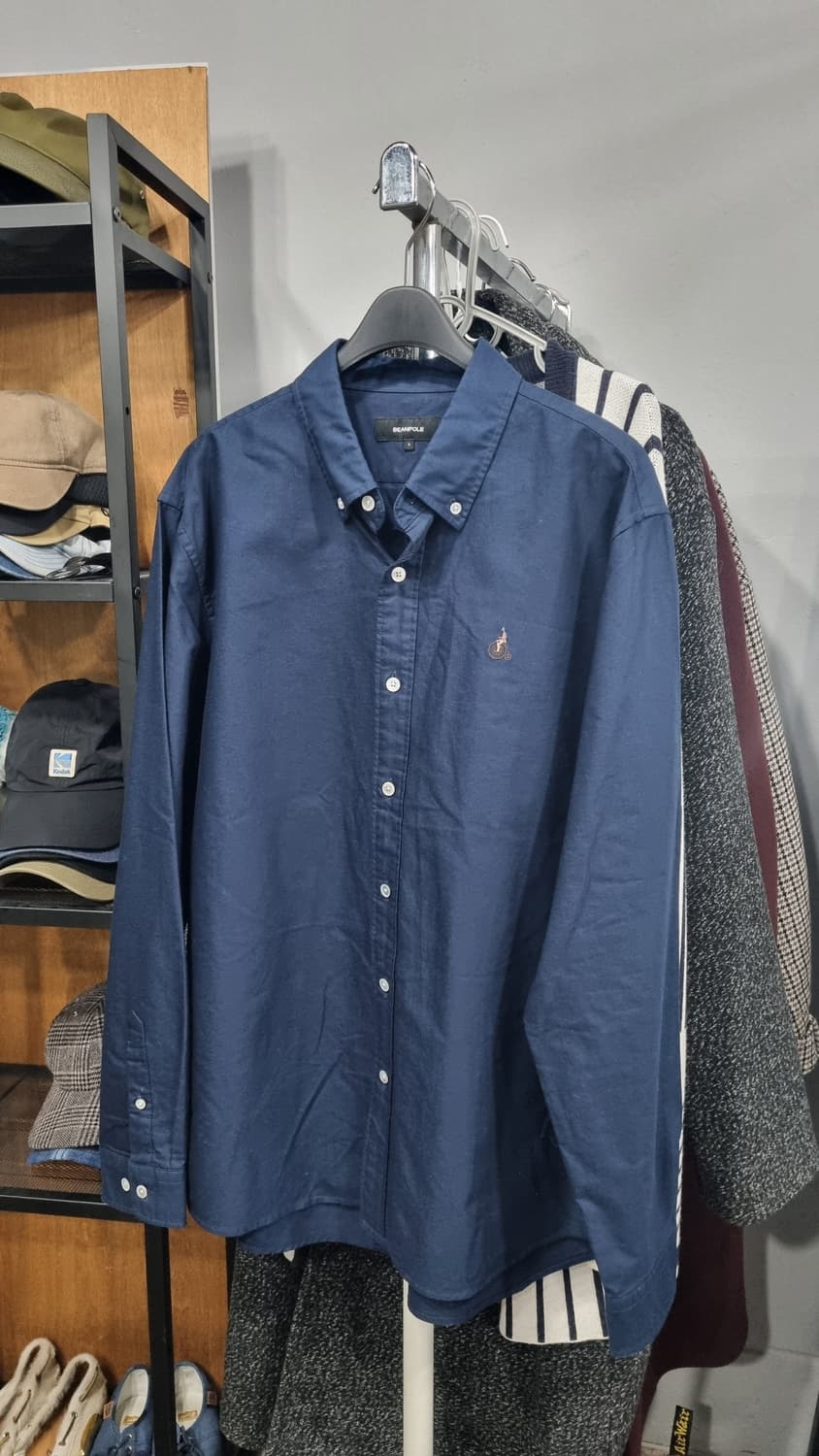 bean pole) 빈폴 네이비색 남방 셔츠 100~105(L) 상태최상 상품이미지1