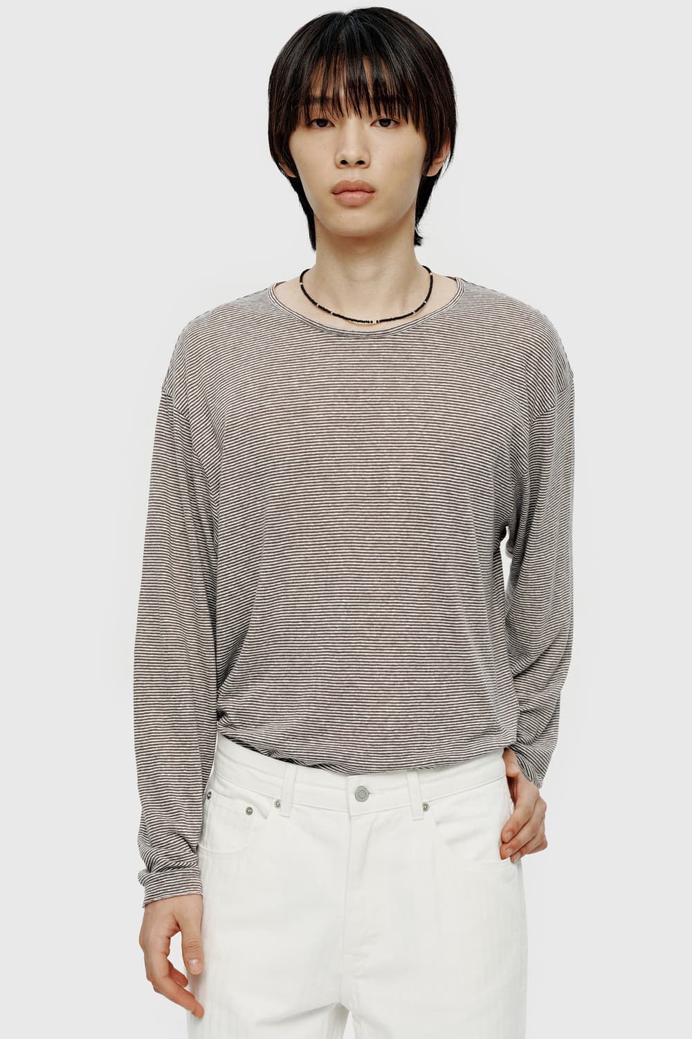 YOUTH Cut-off Round-neck L/S T-shirt (S) 상품이미지1