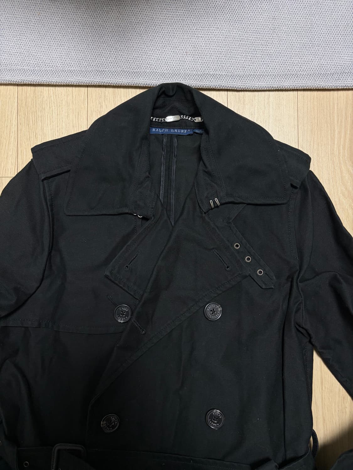 폴로 백화점판 블랙 트렌치코트 44-55 상품이미지2