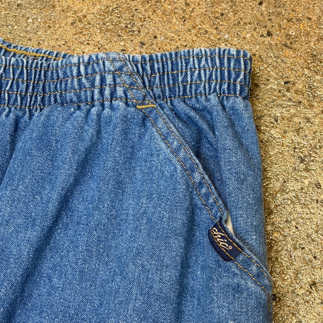 90s 미국 빈티지 허리밴드 고무줄 청바지 데님팬츠 상품이미지4