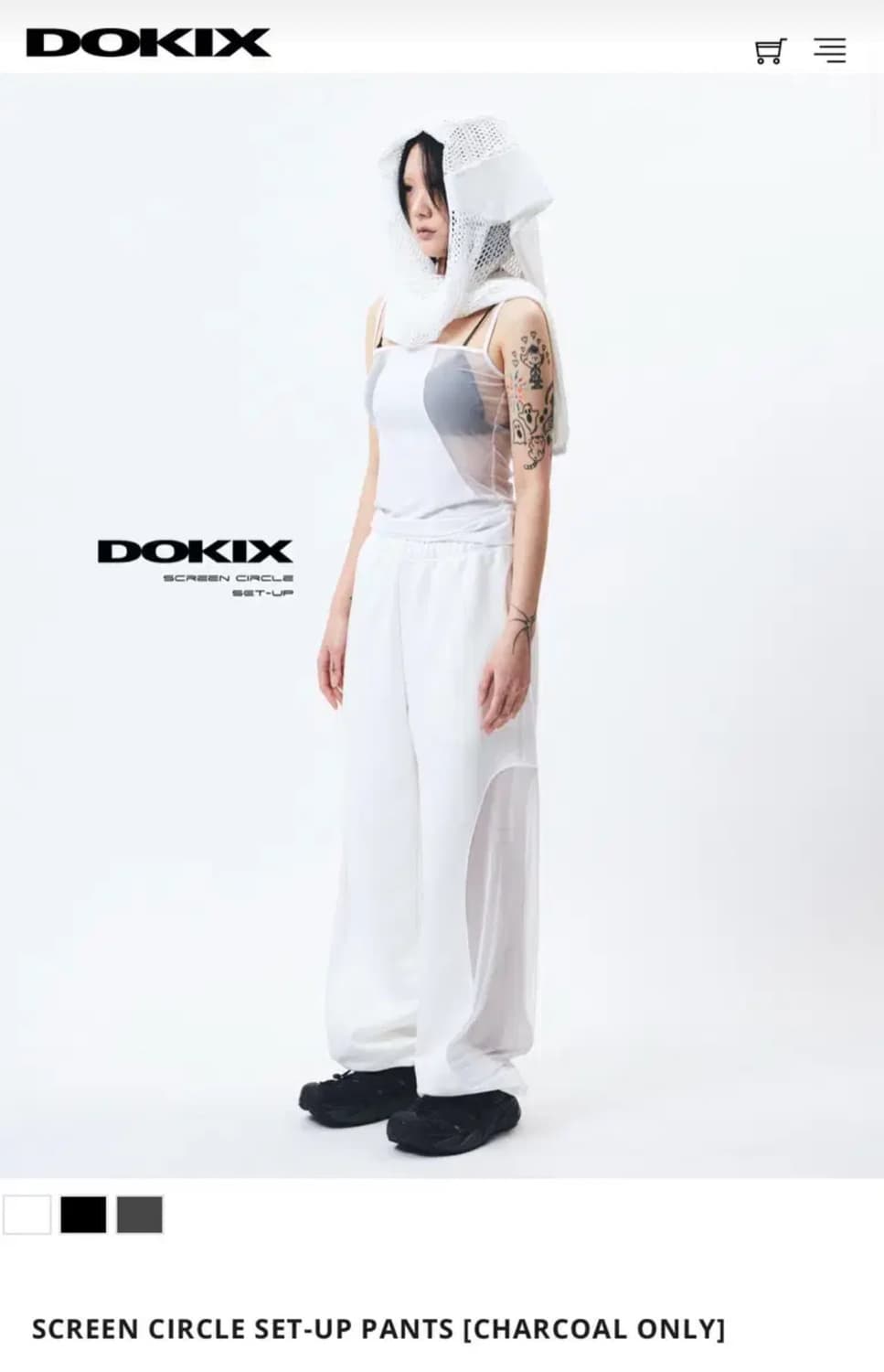 도키스 Dokix screen circle set-up pants(차콜) 상품이미지1