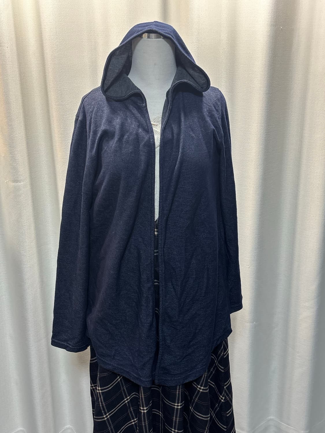 모리걸st 블루 후드 가디건 상품이미지1