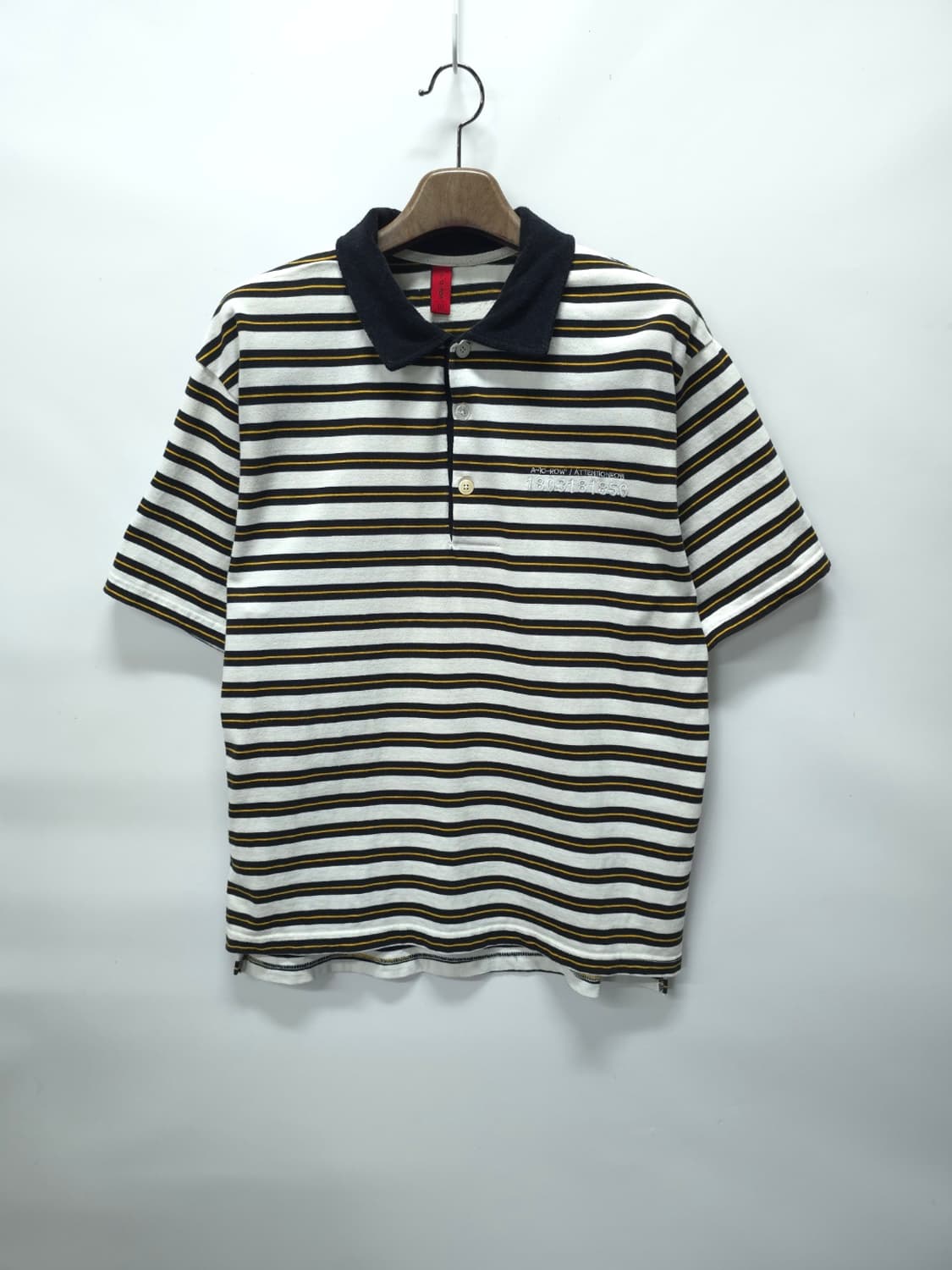 어탠션로우 오버핏 카라 반팔 ( 105~110 ) 상품이미지1