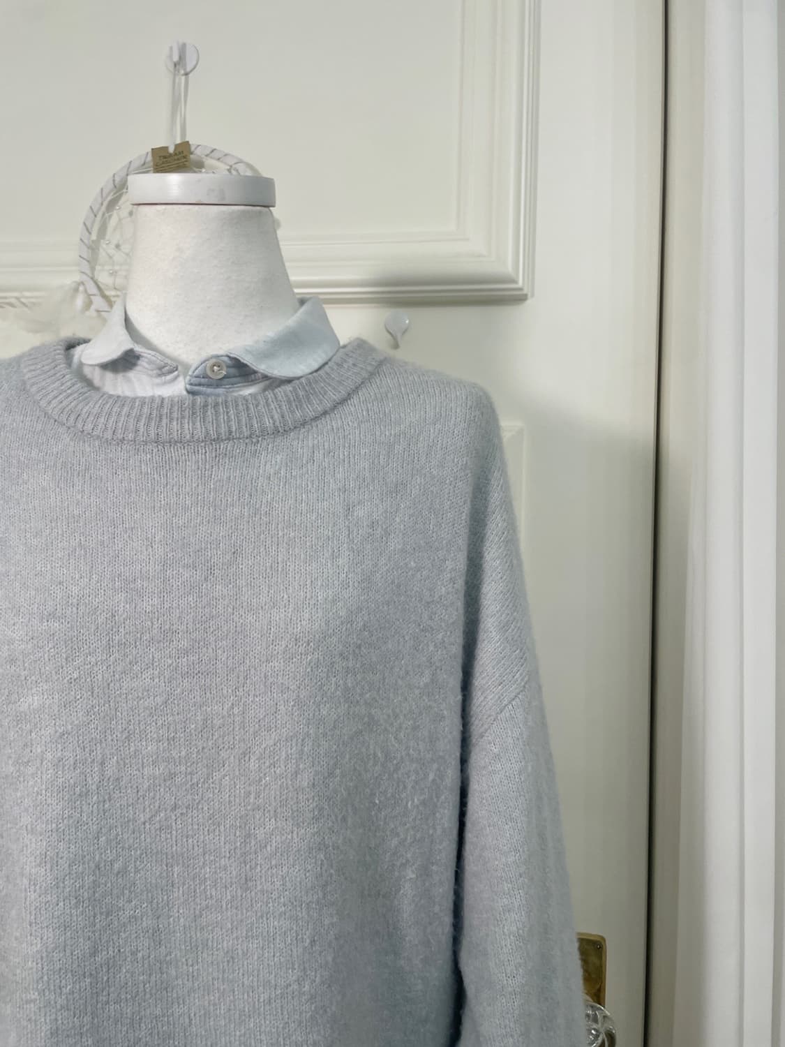 SM2 graish blue soft knit top&sky blue c 상품이미지6