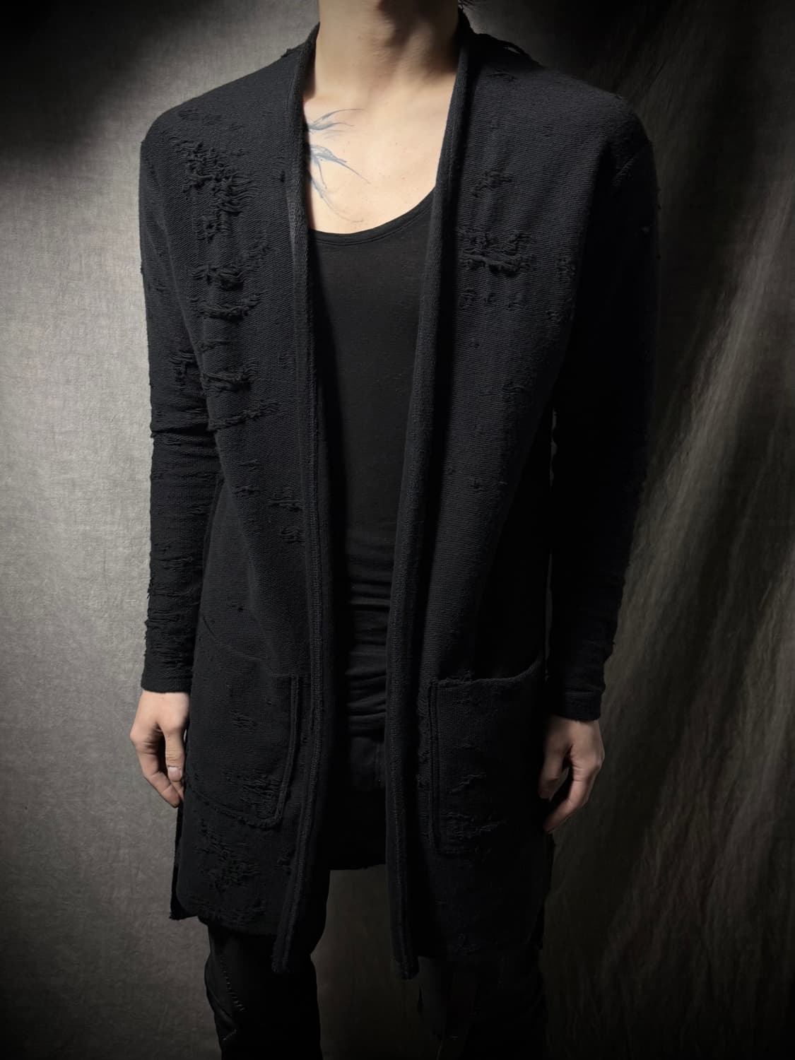 Nude: MM Distressed Long Cadigan 상품이미지2