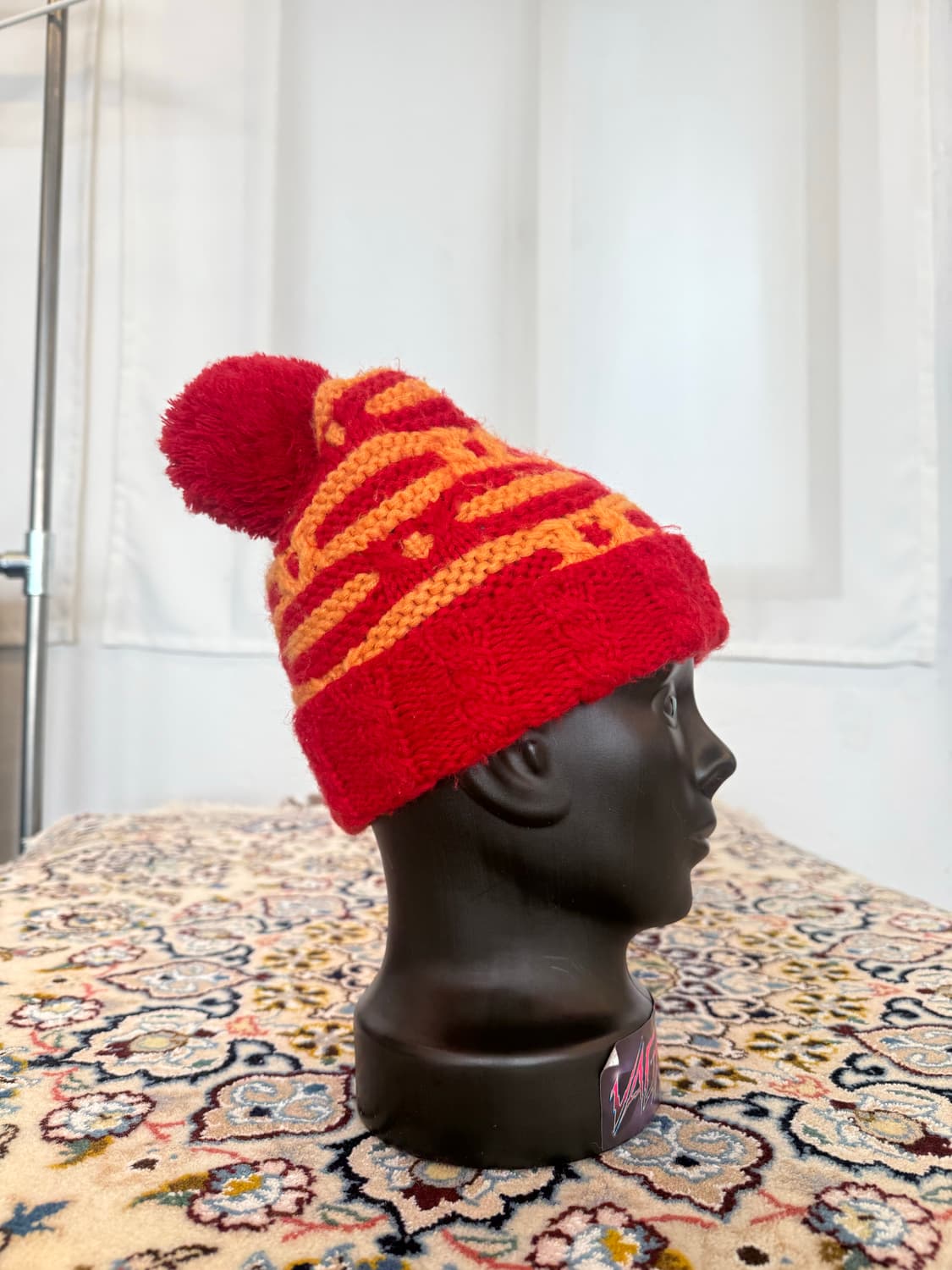 빈티지 패턴 방울비니 상품이미지5