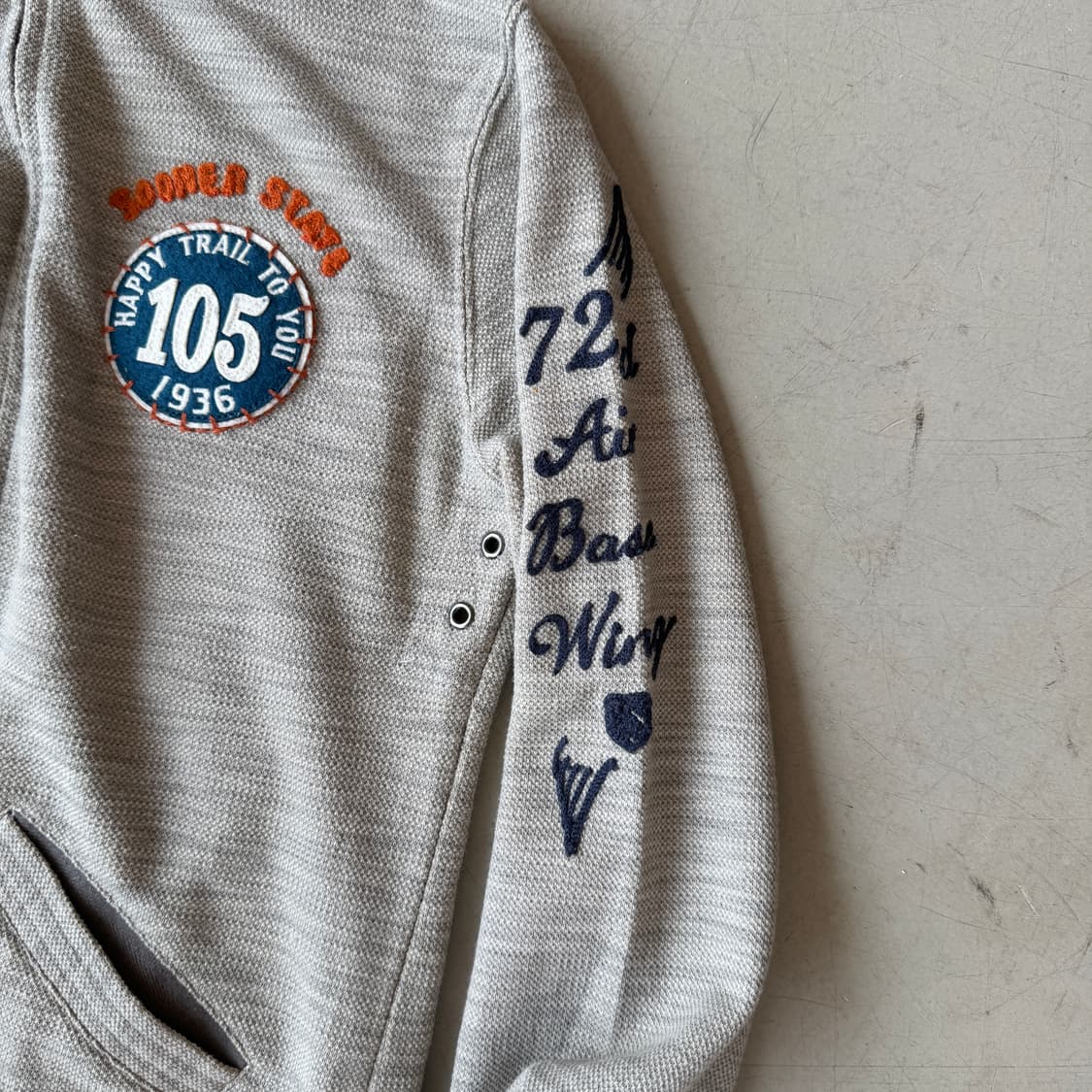 아비렉스 엠브로이드 후드 집업 상품이미지4