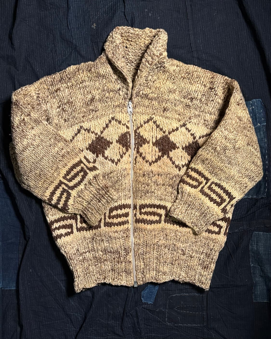 (60‘s 라이트닝 지퍼) 빈티지 코위찬 스웨터 105 상품이미지1
