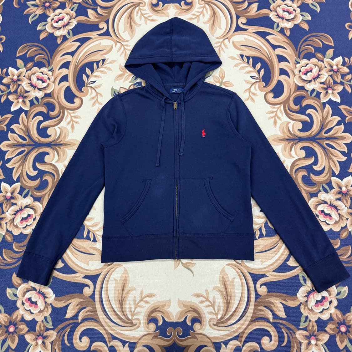 (우먼즈L)폴로 랄프로렌 후드집업티셔츠(네이비) 상품이미지1