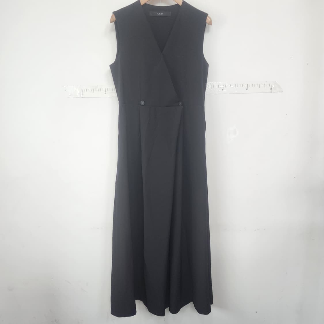 TASI 블랙 랩 스타일 롱 원피스 상품이미지1