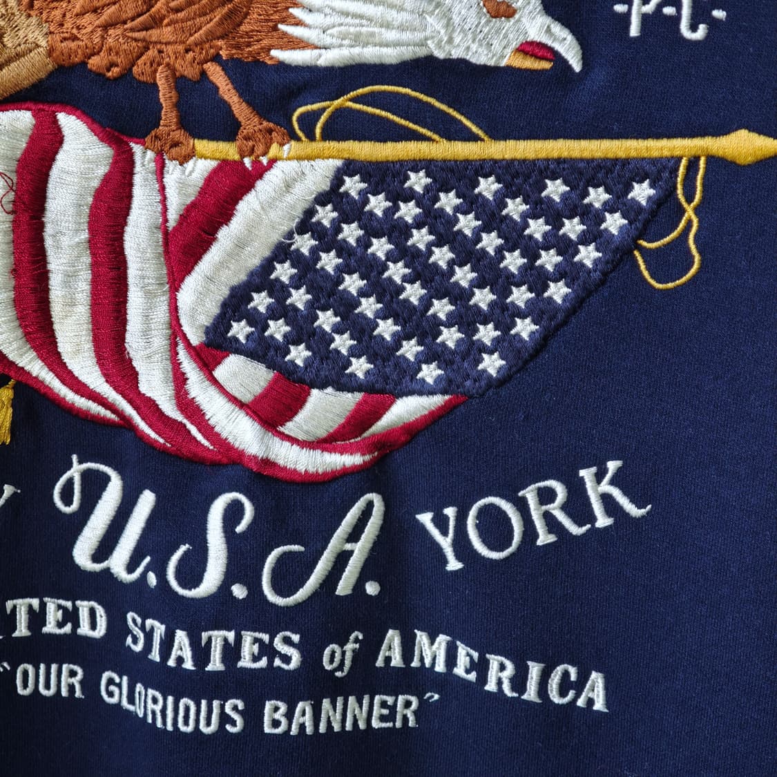 폴로 랄프로렌 USA 이글 자수 코튼모달 혼방 맨투맨 네이비 XL 상품이미지8