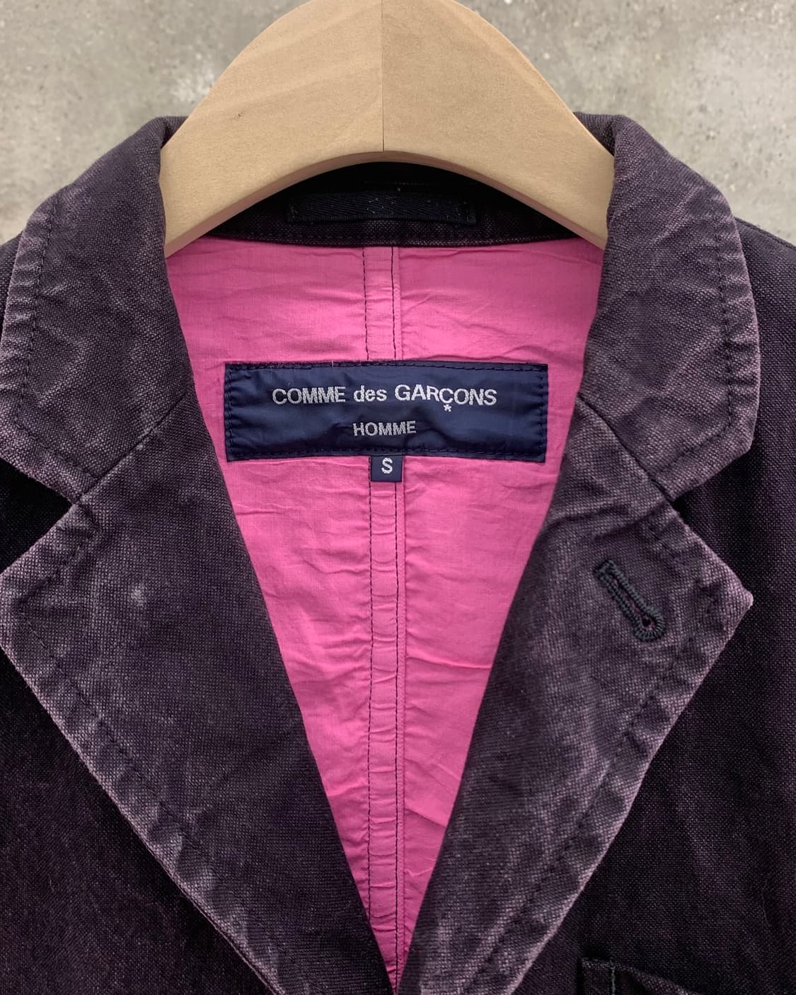 Comme des Garcons 꼼데가르송 옴므 딥퍼플 코튼 블레이저 상품이미지6