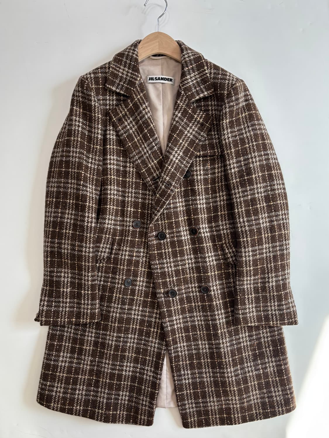 Jil Sander 질샌더 브라운 체크 더블 울 블레이저 상품이미지5