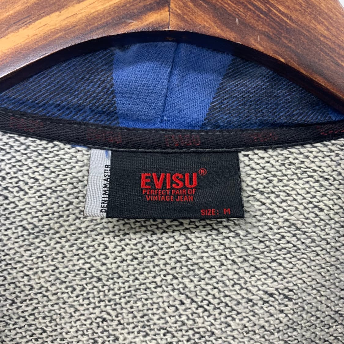 에비수 빅로고 빈티지 그레이 후드집업  상품이미지7