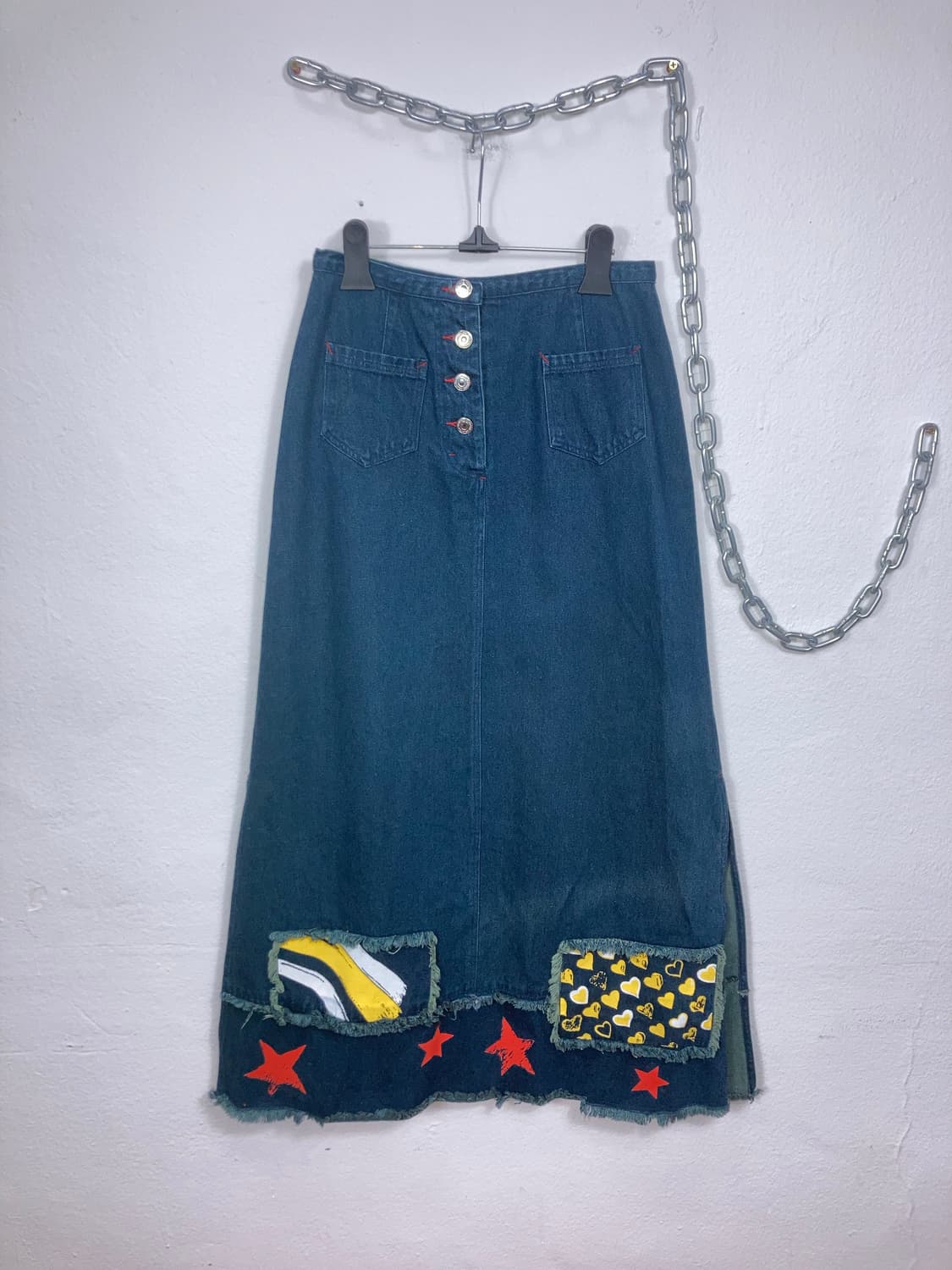 빈티지 데님 롱스커트 상품이미지1