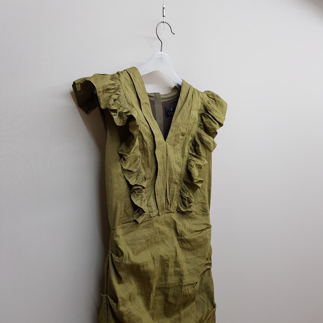 한섬 랑방 러플 디테일 슬리브리스 원피스 S사이즈 상품이미지3