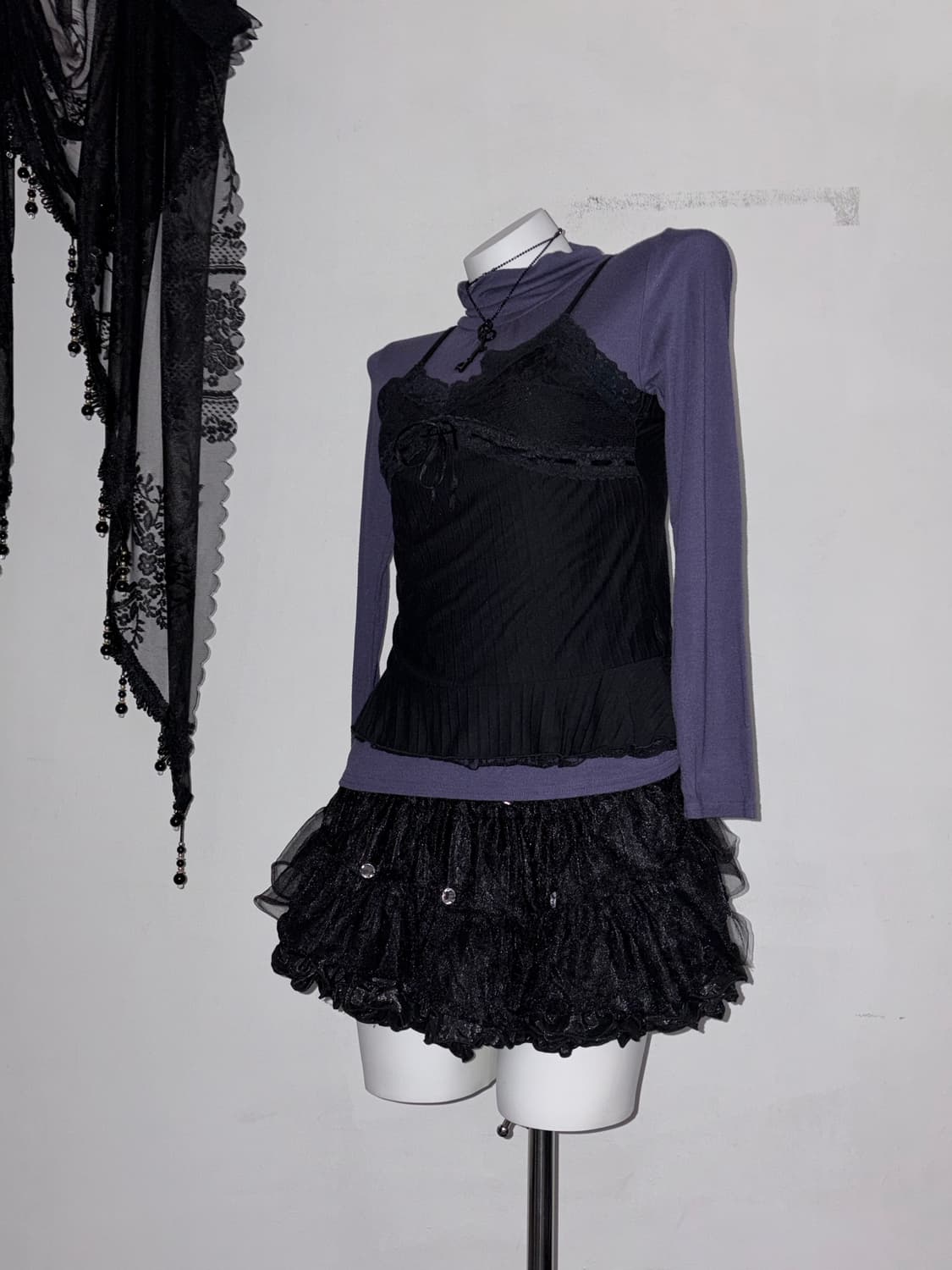 로맨틱 고스 2피스 세트 💜 소프한 다크 무드 입문으로 강추  !!! 상품이미지4