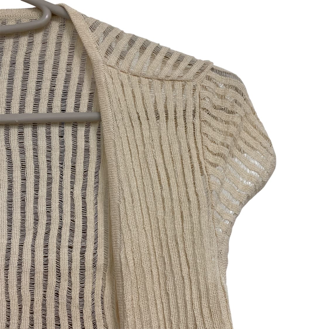 아이보리 타이 반팔 가디건 상품이미지4