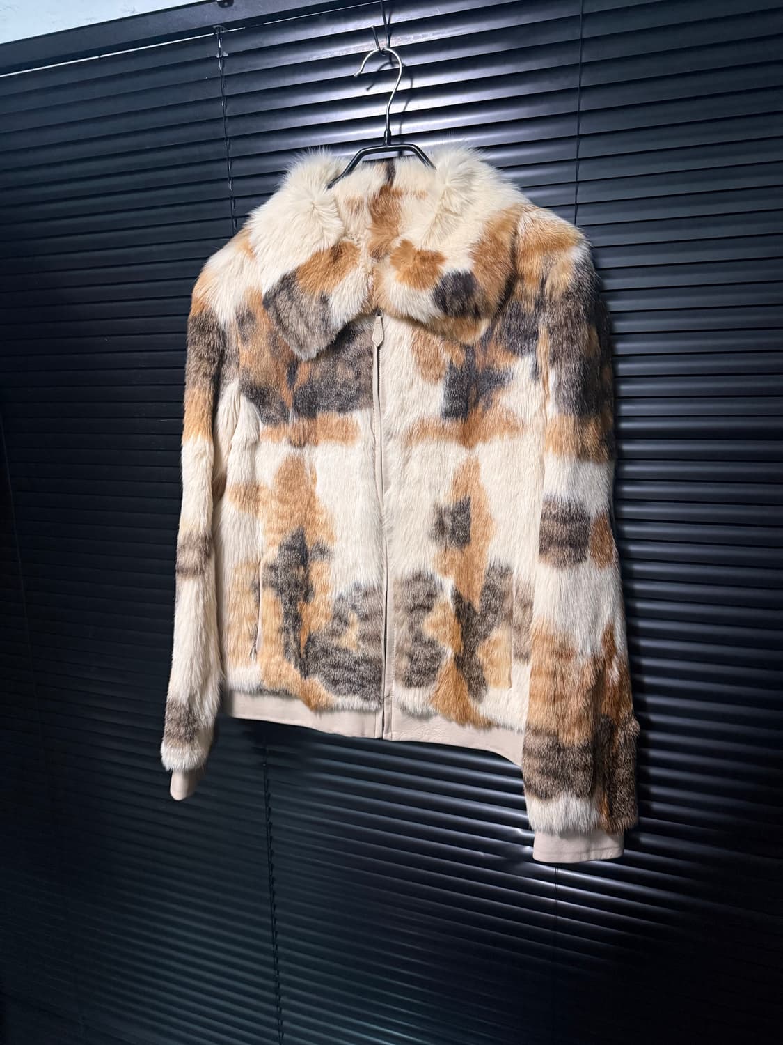 FASHCRE 이태리 토끼 털 밍크 가죽 레더 퍼 송치 고스 펑크 웨스턴 상품이미지3