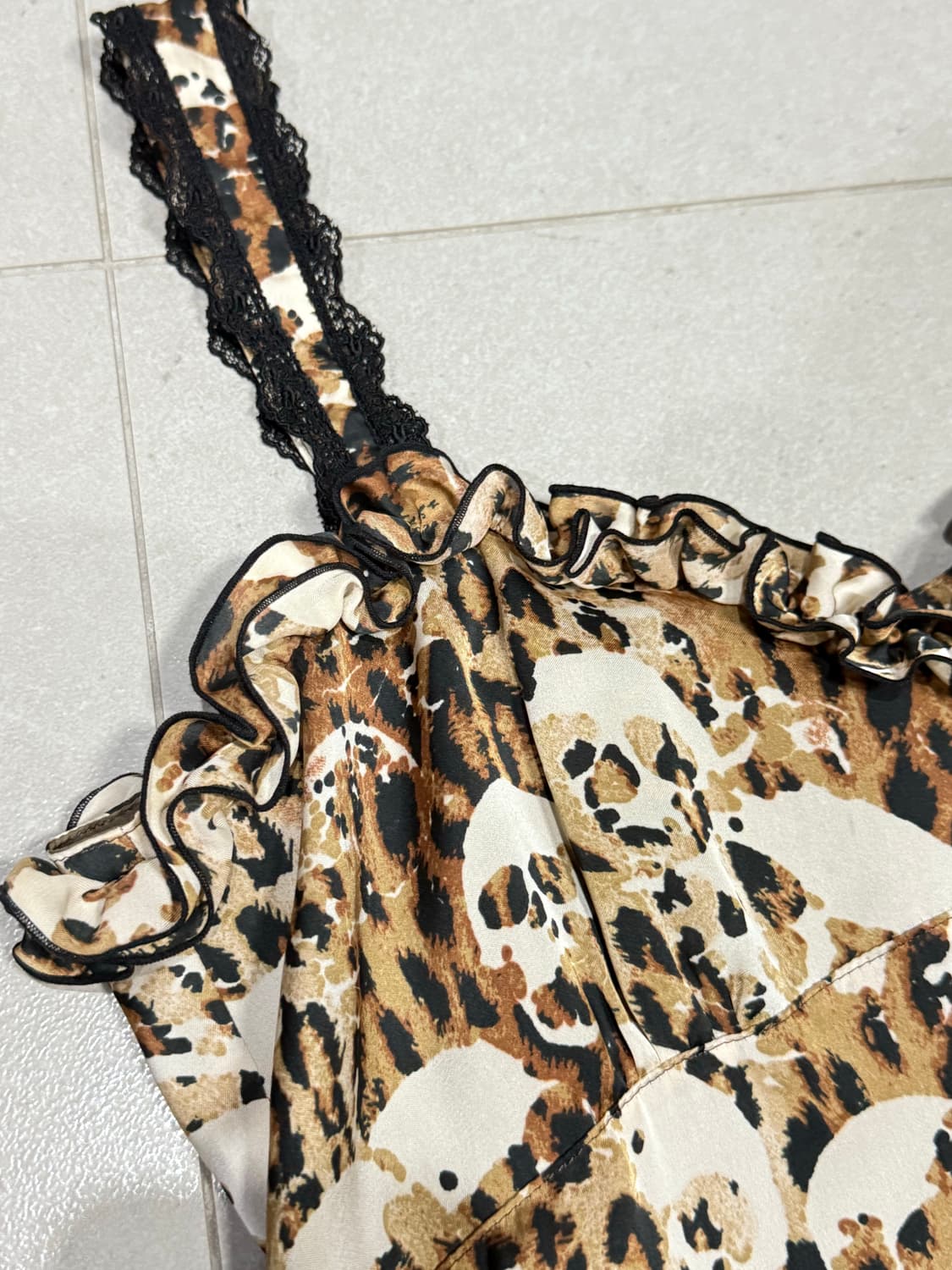 히스테릭 글래머 아카이브 무수한 해골 호피 원피스 드레스 상품이미지2