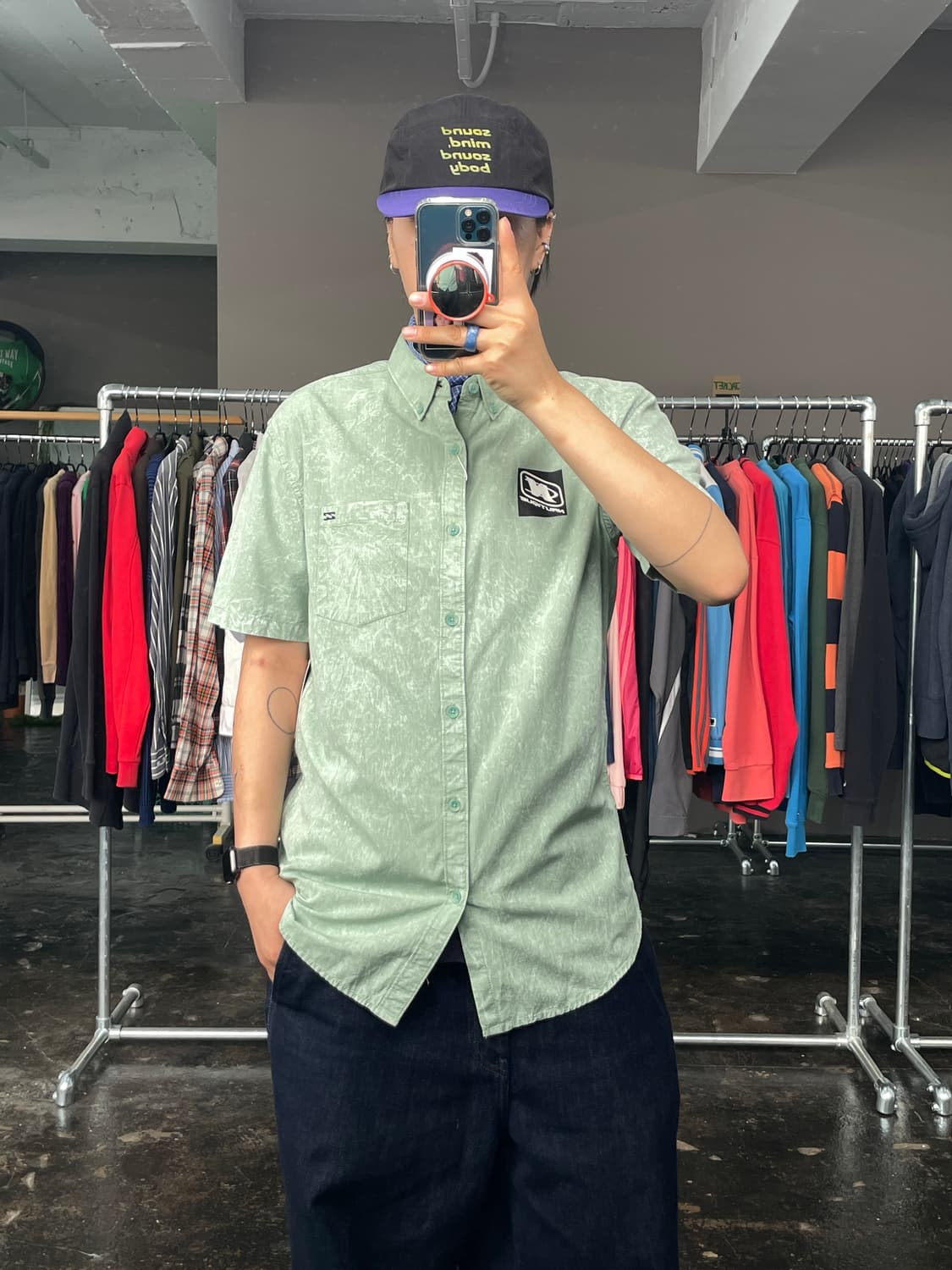 BILLABONG 워크 반팔 셔츠(데드스탁) 상품이미지1