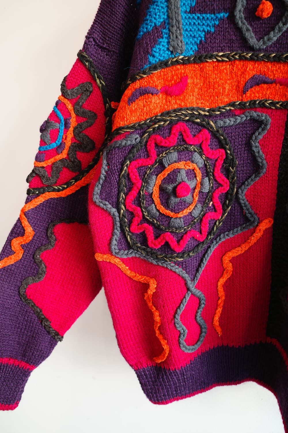 GOBANGAI 유니크 패턴 울 니트 (새상품) 상품이미지5