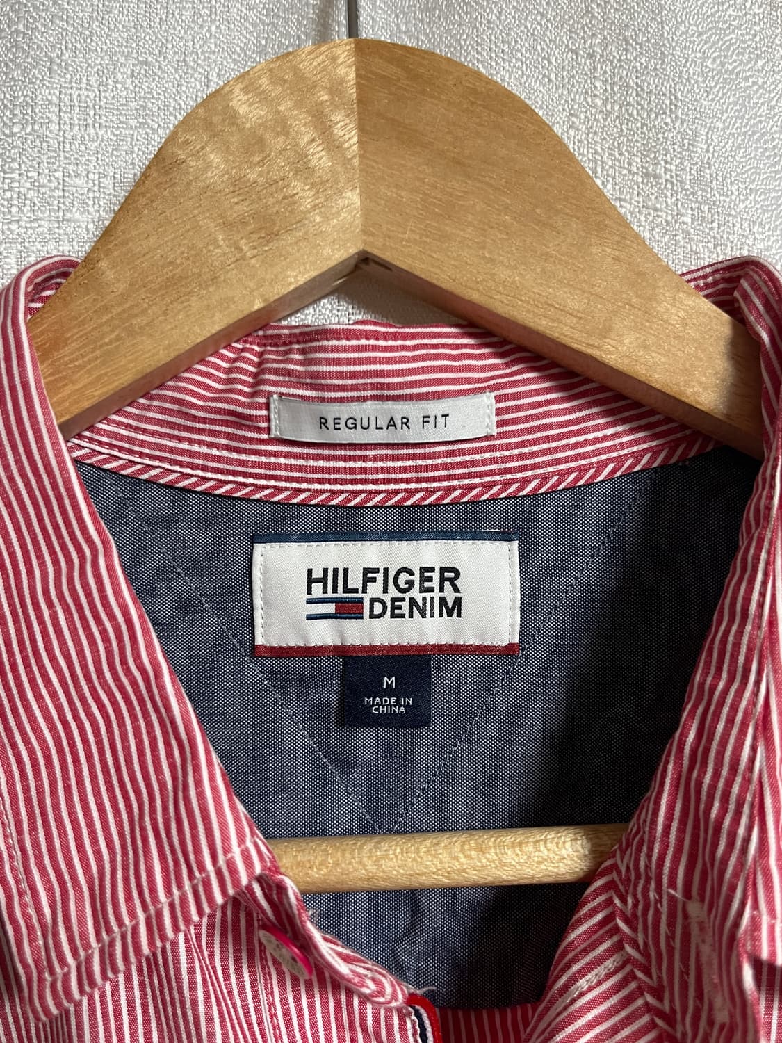 새상품 공용 타미힐피거 스트라이프 셔츠 남방 M 상품이미지5