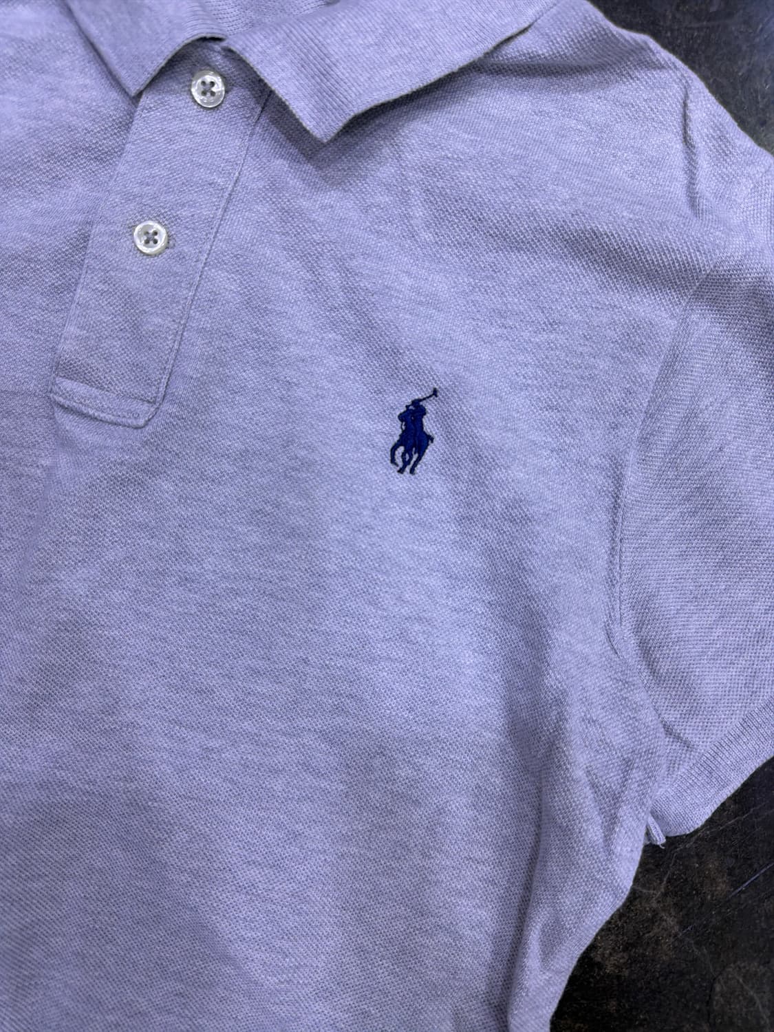 폴로 랄프로렌 스키니핏 피케 반팔 카라티 그레이 L 상품이미지4