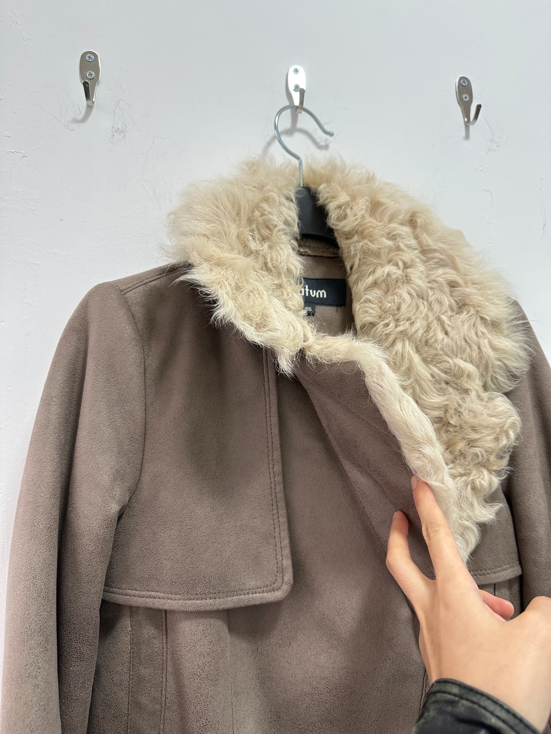 Vintage shearling fur suede mustang  상품이미지4