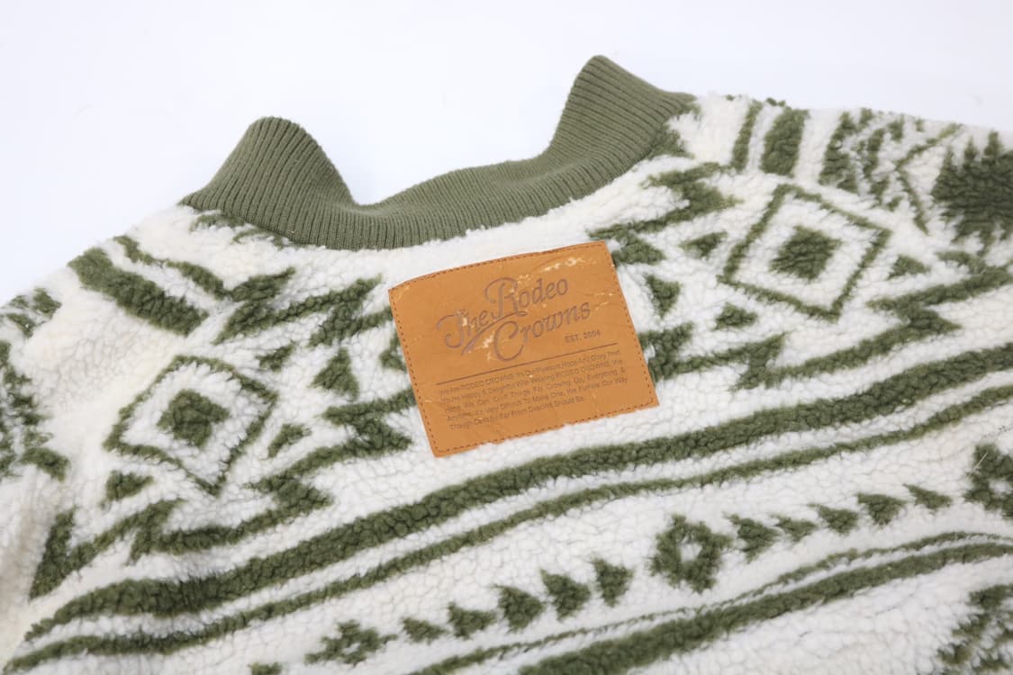 로데오크라운즈 노르딕 패턴 리버시블 보아 후리스 항공점퍼 상품이미지8