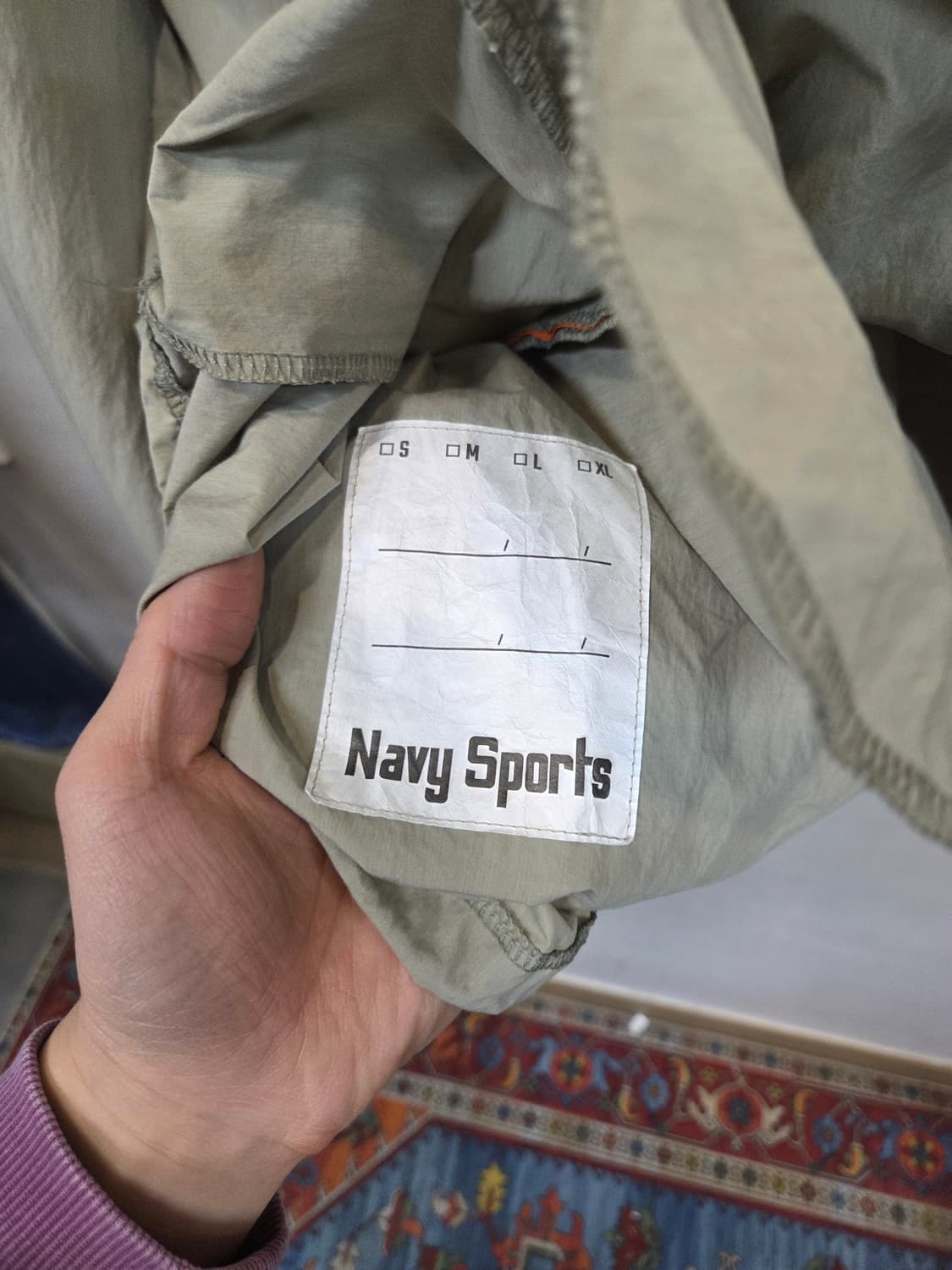 유니폼브릿지 navy sports 웜업 방풍 맨투맨 L 오버핏 상품이미지4