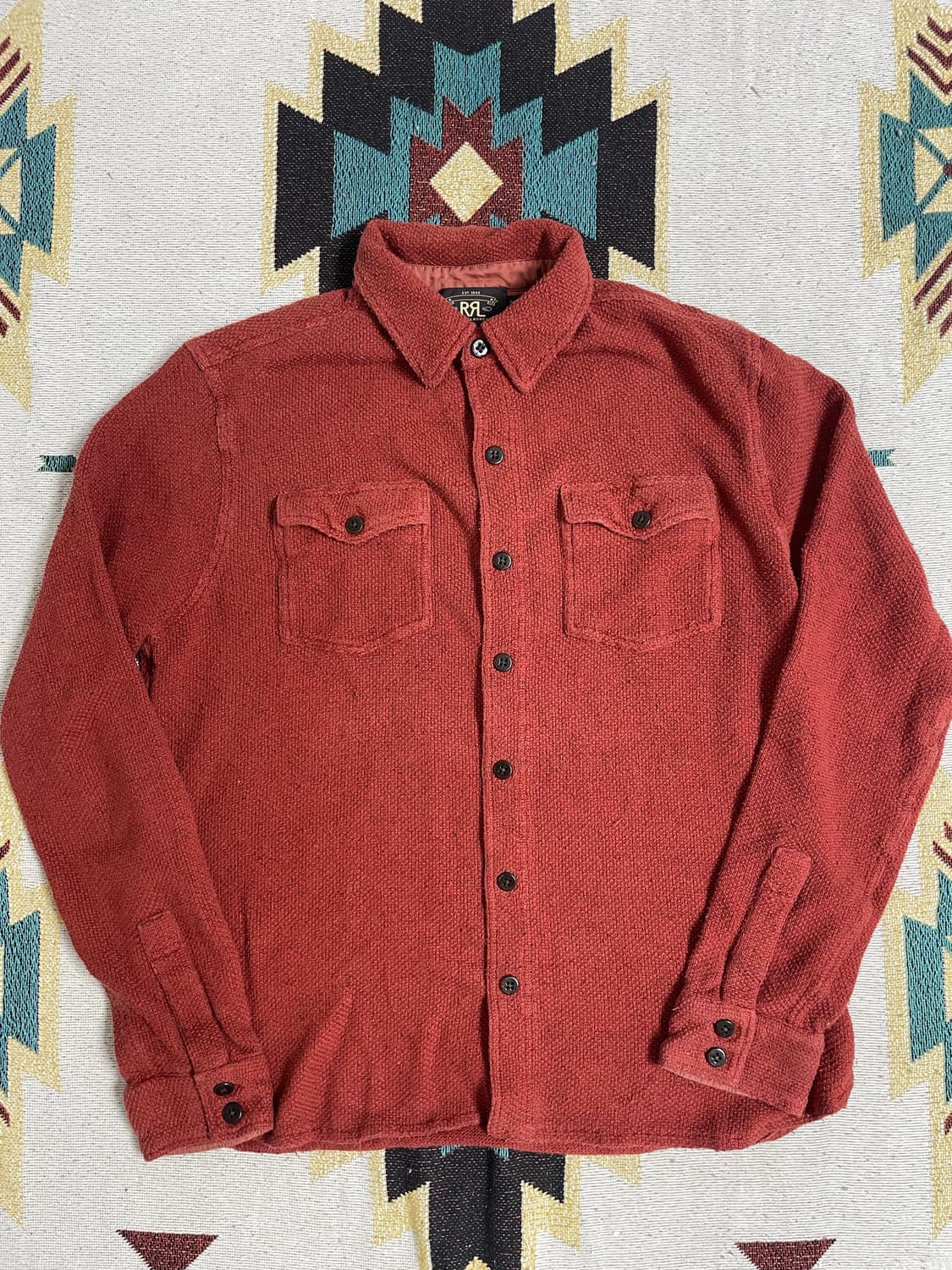 RRL 브릭 컬러 코튼실크 셔츠자켓(L) 상품이미지1