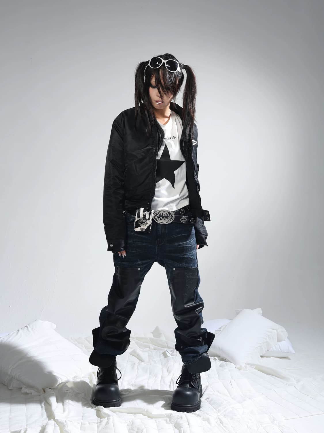 3D Panel Washed Denim Pants  상품이미지3